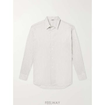오라리 스트라이프 코튼 & 실크 셔츠 A26AS01CS B0082296708