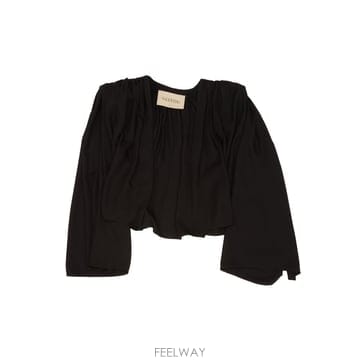 26 F/W 발렌티노 GIACCA DRAPING PLISSE 세이블  B0742258891