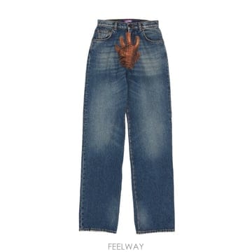 26 F/W 장 폴 고티에 와이드 레그 데님 팬츠 WITH 장갑 프린 B0742290902