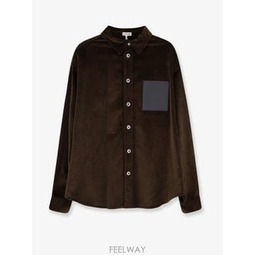 로에베 코듀로이 셔츠 WITH 레더 포켓 H526Y05WIV3100 B0652297517