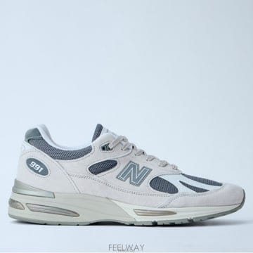26 FW Made in UK 991V2 메쉬 판넬 그레이 스니커즈 U991LG2