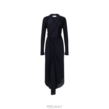 빅토리아베컴 Lea knotted detail midi dress 12208812622088 TP725504