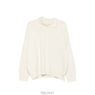 Rohe long sleeve fringed sweater 12208809476360 TP725503345