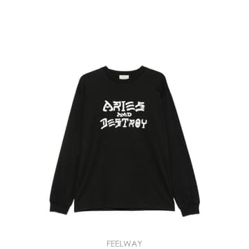 에리스 long sleeve slogan print T shirt 12188709814536 TP725389