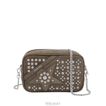 Golden Goose mini Star Bag in military green suede with tone