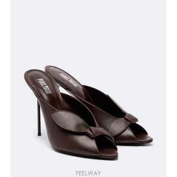 26 FW Paris Texas Lidia 보우 디테일 레더 뮬 TP581489258