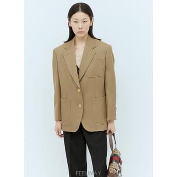 26 FW 구찌 여성 홀스빗 울 블레이저 754866 ZANGH 2498 TP876274171