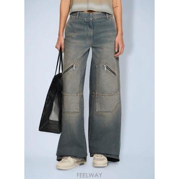 Off White 26 FW ����ȭ��Ʈ ���� Big Pockets Denim Pants 2YB01NS26DEN001W286 T26 FW ����ȭ��Ʈ ���� Big Pockets Denim Pants 2YB01NS2