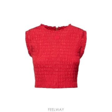 26 FW Patou 여성 러플 디테일 크롭 탑 TP724688831