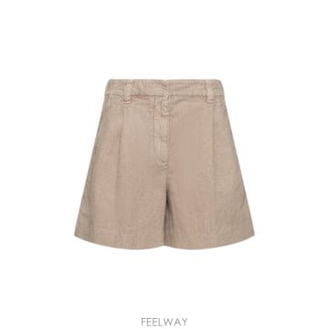 브루넬로 쿠치넬리 코튼 개버딘 버뮤다 쇼츠