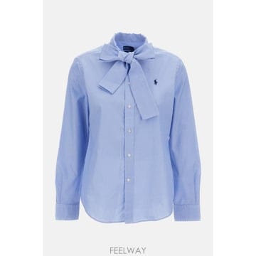 Ralph Lauren [G95]����  211B17147001MEDIUMBLUE ���� ���� ����콺 ���� COTTON BOW NEC[G95]����  211B17147001MEDIUMBLUE ���� ���� ����콺 