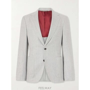 26 FW CANALI 그레이 케이 울 블레이저 TP581461171
