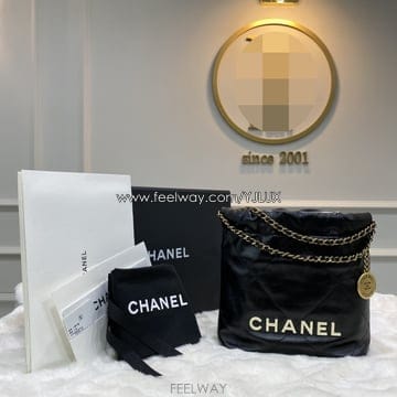 샤넬 22백 미니 블랙 화이트 래커드 AS3980 Y95608