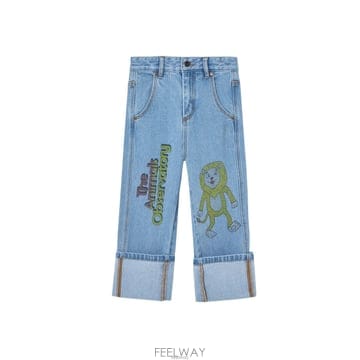 25SS 키즈 로고 데님팬츠 블루 S25077 187BY