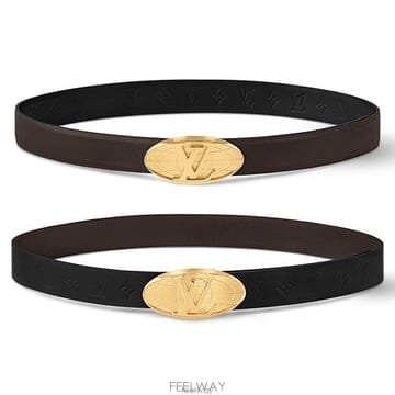 26 FW 루이비통 LV Fiction 픽션 30mm 모노그램 리버서블 벨트 브라운