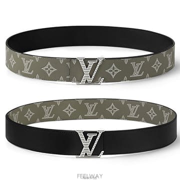 26 FW 루이비통 LV Shadow 쉐도우 40mm LV 이니셜 버클 리버서블 벨트