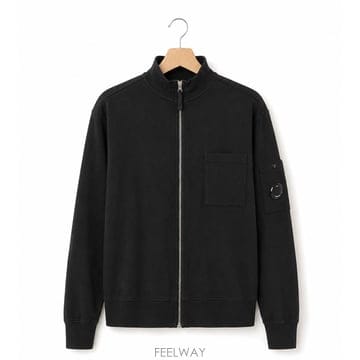 C.P. 컴퍼니 집 업 점퍼 블랙 26SS 20CMSS021A002246G999