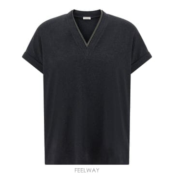 Brunello Cucinelli �δ��� BRUNELLO CUCINELLI ���ڷ� ��ġ�ڸ� �׷��� ���� Ƽ�����δ��� BRUNELLO CUCINELLI ���ڷ� ��ġ�ڸ� �׷��� ��