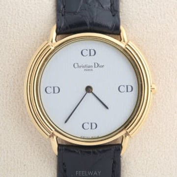 크리스챤 디올 Dior CD 패턴 그레이 다이얼 쿼츠