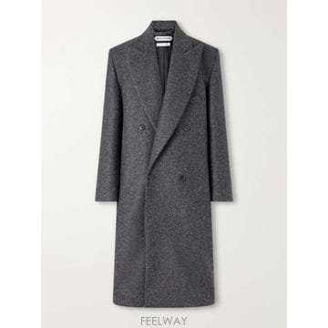 JW 앤더슨 더블브레스티드 브러쉬 울 코트 CO0354-PG1872 B0082291486
