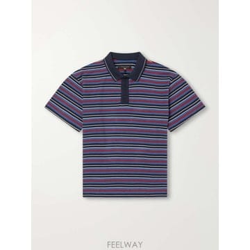 랙앤본 스트라이프 코튼피케 폴로 셔츠 RF3C26FT2TM B0082291496