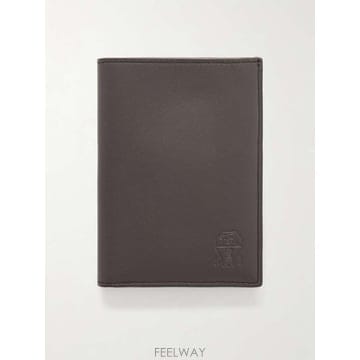 브루넬로 쿠치넬리 로고 레더 여권 홀더 MWZNBU436 B0082291538