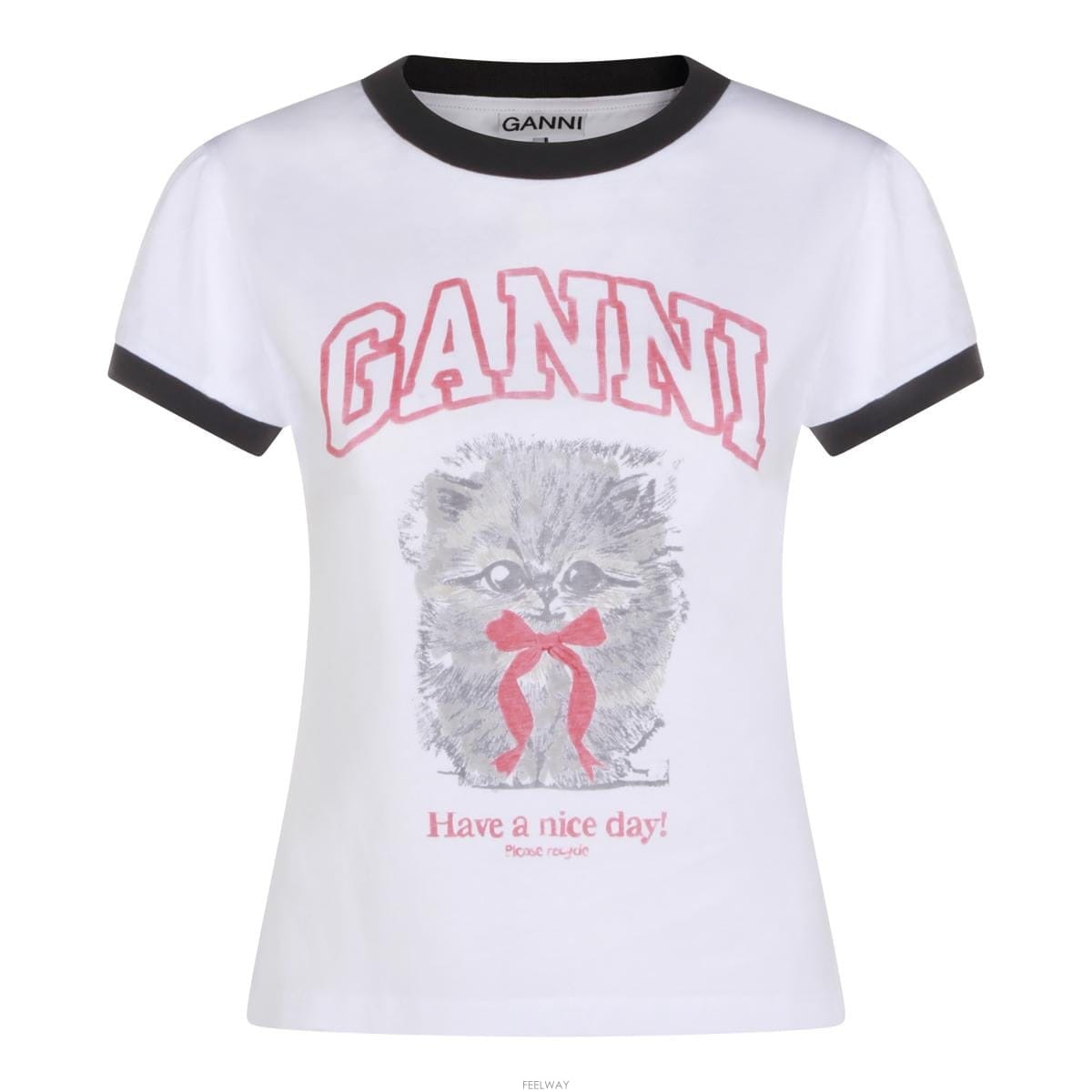 GANNI ���� BRIGHT ȭ��Ʈ ��ư Ƽ���� A1050030151 B1041921079���� BRIGHT ȭ��Ʈ ��ư Ƽ���� A1050030151 B1041921079
