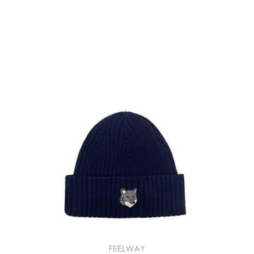 26FW 메종키츠네 폭스 헤드 라지 비니 PM06112KT1022 0413 CLASSIC NAVY