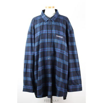발렌시아가 체크 플란넬 오버 셔츠 1size(110)