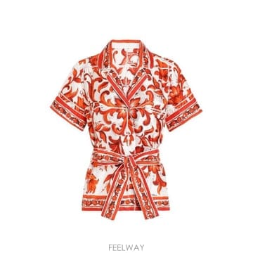 Dolce&Gabbana �׶�����Ÿ �ؿ� ��ü�ذ��ٳ� ���� MAIOLICA PRINT SILK ���� F5G67TGDDRES9000�׶�����Ÿ �ؿ� ��ü�ذ��ٳ� ���� MAIOLICA PRINT SILK 