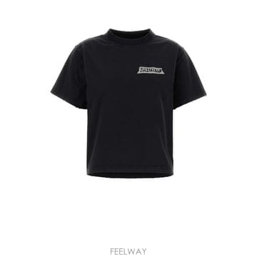 해외 유럽배송 발렌시아가 여성 미디엄 핏 티셔츠 850990TTVL6 1041