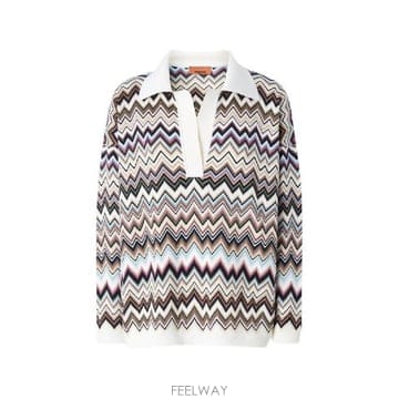 Missoni �׶�����Ÿ �ؿ� �̽�� ���� ZIG ZAG MOTIF POLO ���� DS26WN1BBK01KOSMSPL�׶�����Ÿ �ؿ� �̽�� ���� ZIG ZAG MOTIF POLO ���� DS