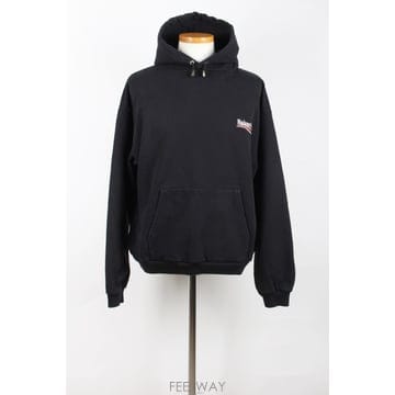 발렌시아가 웨이브로고 여성 후드 티셔츠 XL