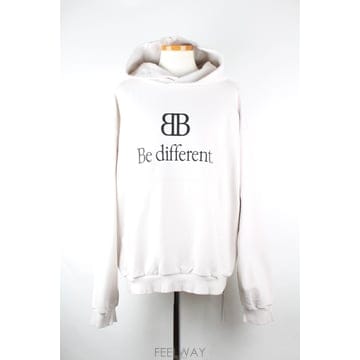 발렌시아가 한정판 Be different 로고 후드 티셔츠 XXS(55)
