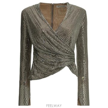 Self Portrait 26FW ���� ��Ʈ����Ʈ ž AW26 154T GRGREY Silver26FW ���� ��Ʈ����Ʈ ž AW26 154T GRGREY Silver