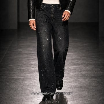 Atelier Splatter Eyelet Jeans (BLACK)