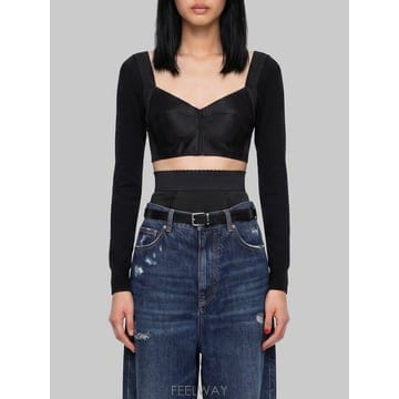 26 F/W 돌체 앤 가바나 탑 뷔스티에 인 사틴 F7CH6TGDEB B0022305185