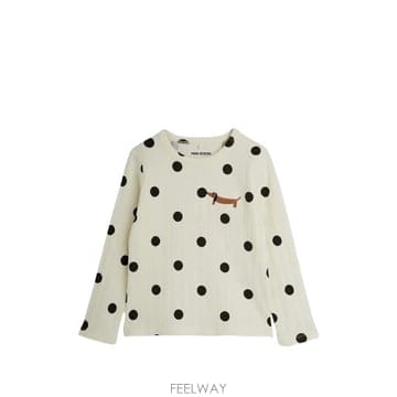 미니로디니 폴카도트 리브드 티셔츠 (KIDS 상품) 26720104 B0302305085