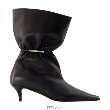26 F/W 발망 키튼 앵클 부츠 BALMAIN 레더 블랙 HN0TE B0732285026
