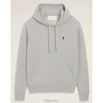 26 F/W 아미 QUOTA 후드 WITH 콘트라스트 아미 드 꾀흐  B0742205549