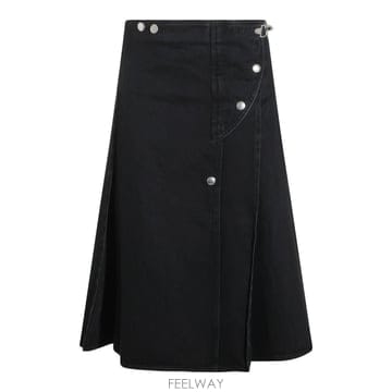마르니 블랙 코튼 롱 스커트 GOJD0885A0USCZ4700N99 B0482291888
