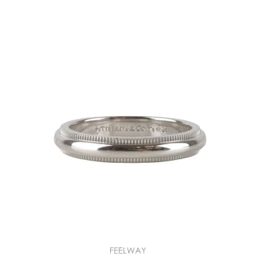 [중고명품다올] 티파니앤코 투게더 밀그레인 플래티늄 밴드 링 3MM 5호 12636016