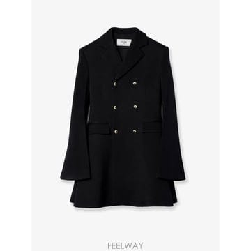 [N85]셀린느 RM0IZ1203 여성 자켓 블레이저 코트 패딩 CELINE Double faced wool