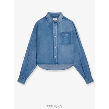 CELINE [N85]������ RC0D52N67 ���� ���� ����콺 ���� CELINE Cotton denim shirt[N85]������ RC0D52N67 ���� ���� ����콺 ���� CELINE C