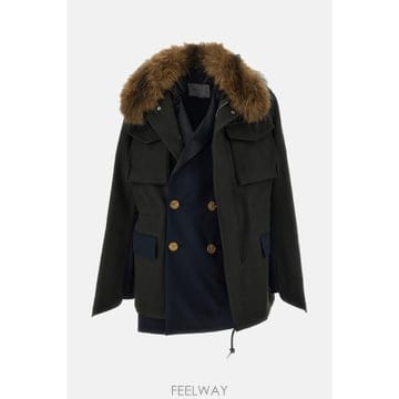 Sacai [G95]��ī�� 2608755505 ���� ��Ʈ Ʈ��ġ��Ʈ ������ ���� WOOL MELTON X SUITING[G95]��ī�� 2608755505 ���� ��Ʈ Ʈ��ġ��Ʈ ������ ��