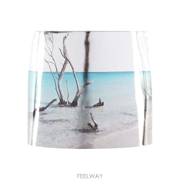 프라다 프린트 레더 미니 스커트 519121684F0118 B0711610417