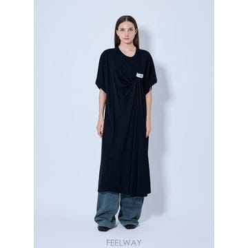 26 F/W MM6 메종 마르지엘라 드레이프 미디 드레스 S52DD0 B0112306100