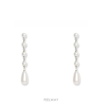 Self Portrait 26FW Self portrait Pearl droplet earrings PF26632EPPEARL TP526FW Self portrait Pearl droplet earrings PF26632EPPEA
