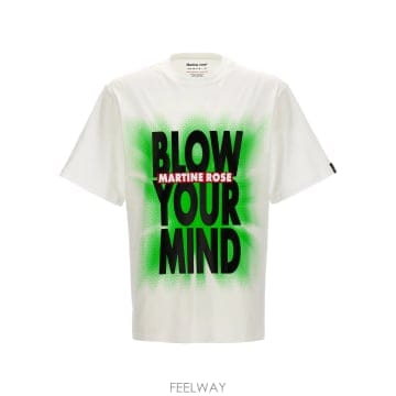 23SS 마틴로즈 마틴로즈 T 셔츠 앤 Polos 화이트 MRSS24603BWHBLYM TP578399787