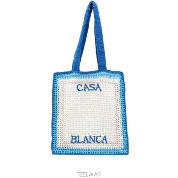 CASABLANCA 25SS CASABLANCA CROCHET SHOPPING �� APS25��12101BLUE TP578191325SS CASABLANCA CROCHET SHOPPING �� APS25��12101BLUE T